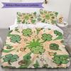 Leaf Clover Pattern Bedding uilt Set uilt Cover Pillowcase Home Decoration Birthday Gift (1 * duvet cover + 2 * pillowcase  without core)58