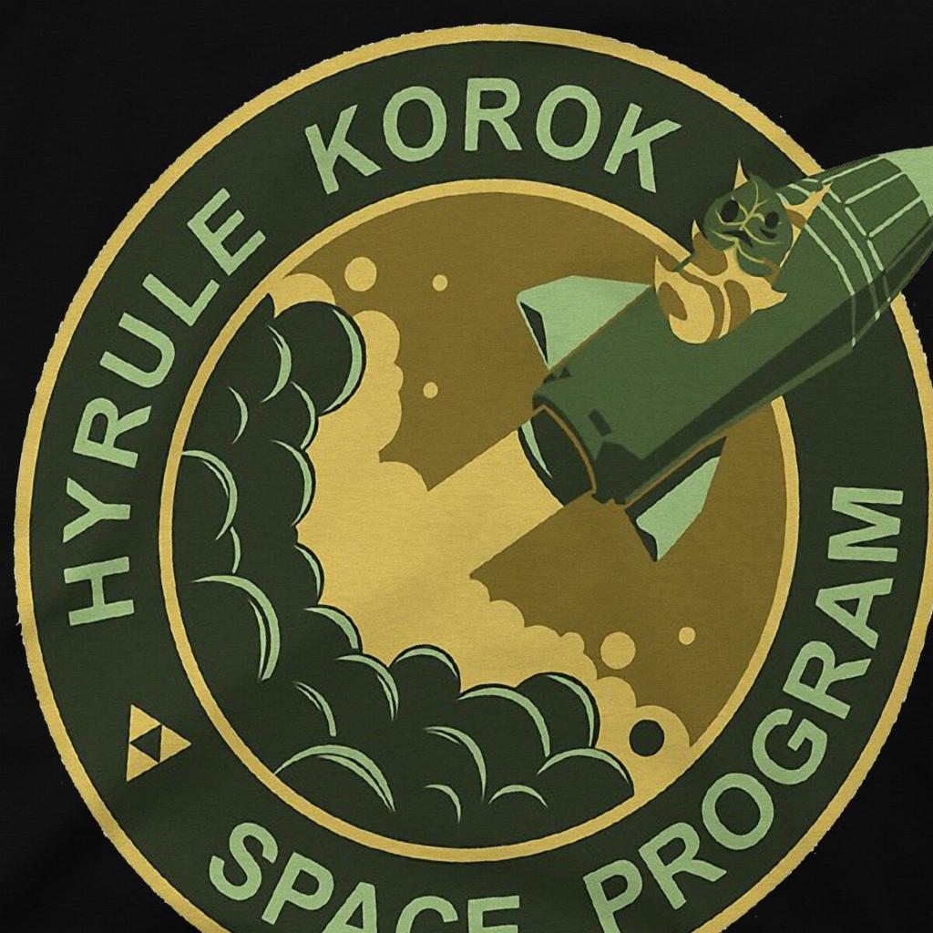 Leisure Korok Space Program T-Shirt for Men Round Neck  Cotton T Shirt Z-Zelda Short Sleeve Tee Shirt Printed Clothing