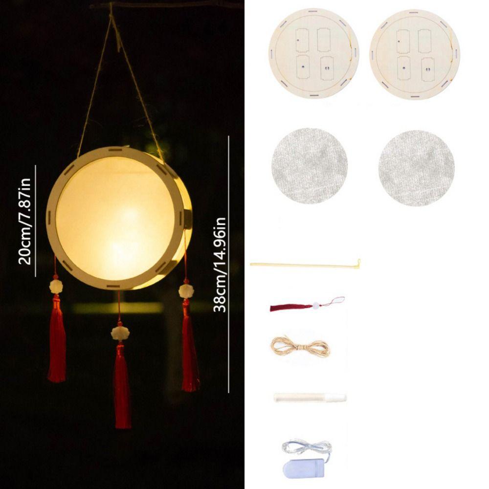 LED Light Mid-Autumn Festival Lantern Creative Art Lantern Portable Handmade Hanging Lamp  Festival