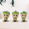 Amethyst Crystal Groot Figurine Desktop Ornament