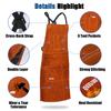 QeeLink Cowhide Welding Apron with 6 Pockets, 61 X 107 Cm