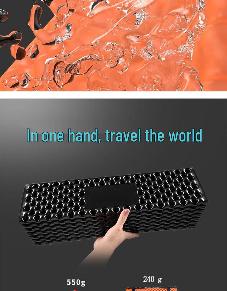 Outdoor Egg Tray Folding Moisture-proof Camping Mat - Thickened Aluminum Film Portable Sleeping Pad