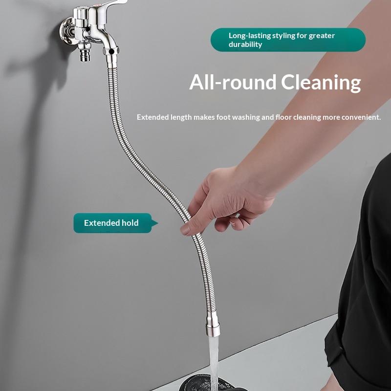 Water-saving Faucet Extender Stainless Steel for Bathroom Sink and Washbasin