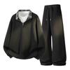 Freizeit Anzug Herren Sweatshirt Anzug Rundhals Sweatshirt + Hose Sport Anzug T-Shirt Oberteil