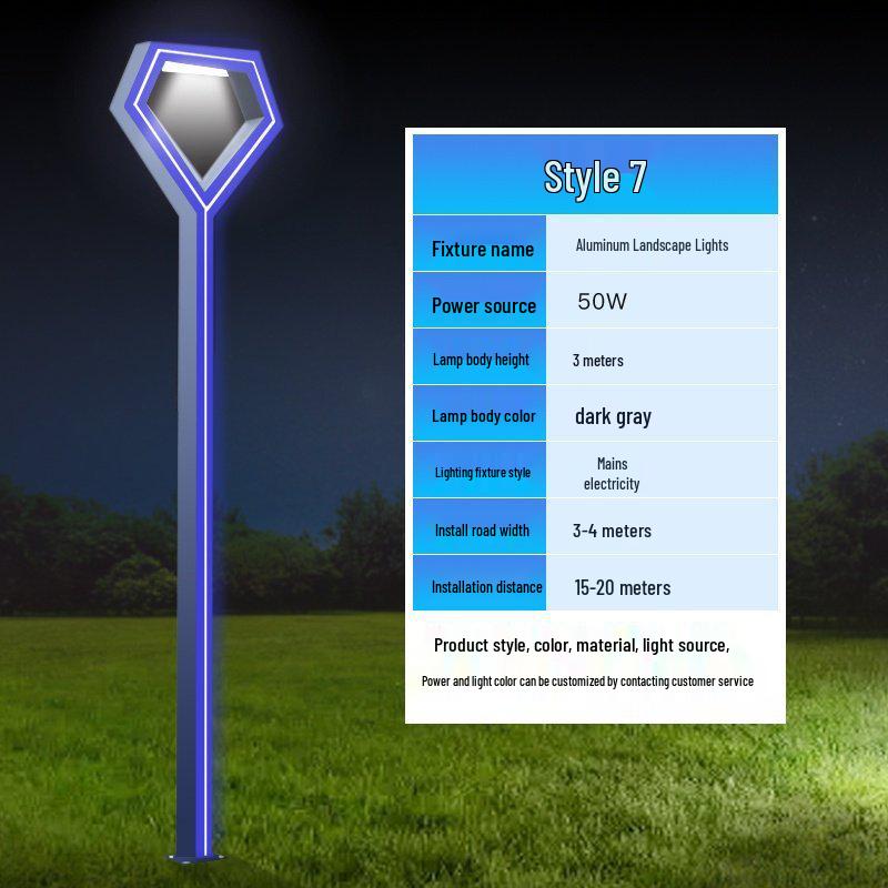 3-Meter Modern Aluminum Solar Courtyard Light - Waterproof & Rustproof for Outdoor Use