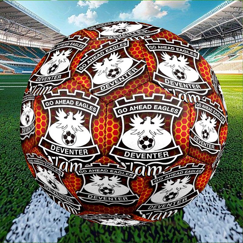 Custom Name Personalized Go Ahead Eagles Print Size 5 Soccer Ball Training & Match Football, for Team, Kicking, Gift for Football