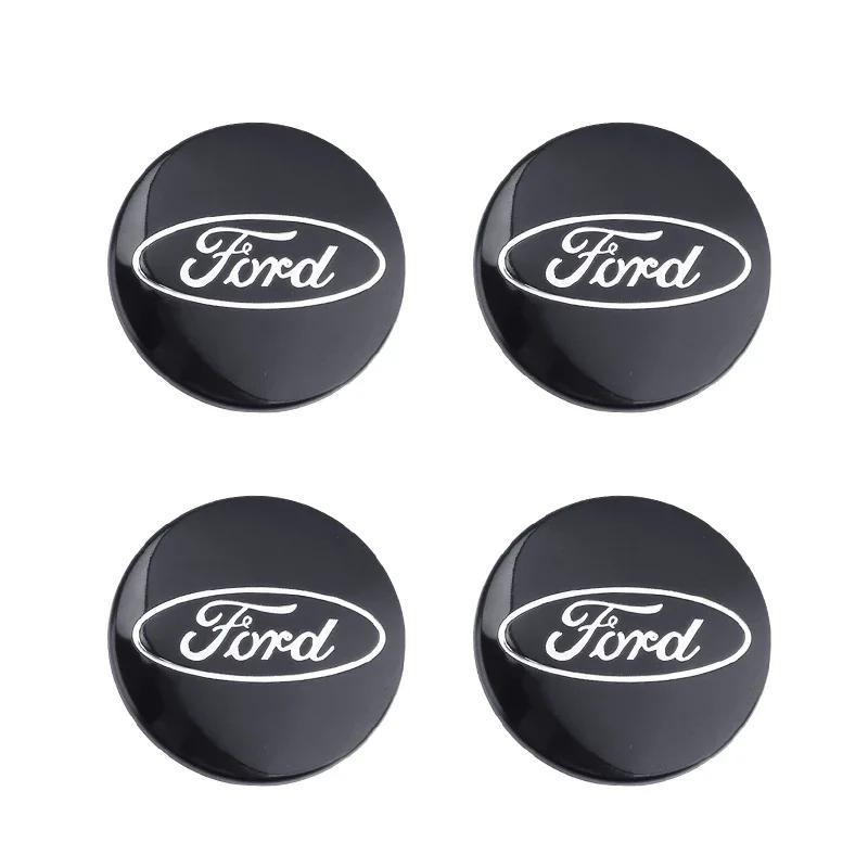Horká nálepka na auto Pro Ford Nová 54mm 4ks Kovový emblém kryt středového krytu náboje kola auta Pro Ford Focus 2 Mk3 F150 Mondeo C-Max Fusion
