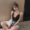 Tank Top Lace V-neck Crop Tops Women Summer Camis Backless Camisole Fashion Bandage Tube Female Sleeveless Cropped Vest