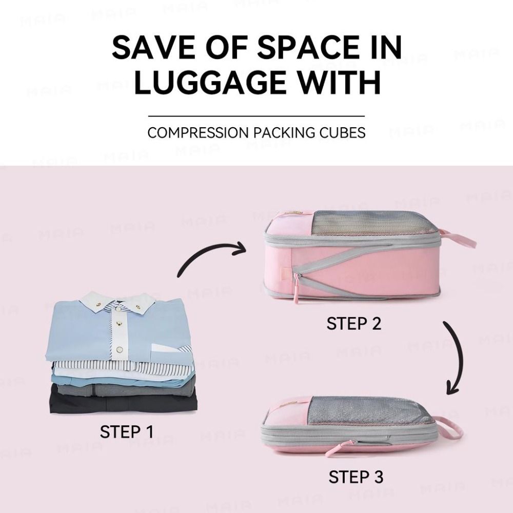 6pcs/set Large Capacity Storage Bag Pink Clothing Sorting Bag  Women Clothes