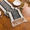 Hand-Knotted Tassel Hollow Out Table Runner Vintage Tablecloth  Festive Decoration