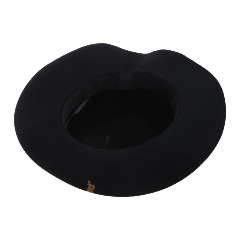 Cosplay Flat Top Hat Wool Fedora JazzHat Musical Festival Costume Accessories