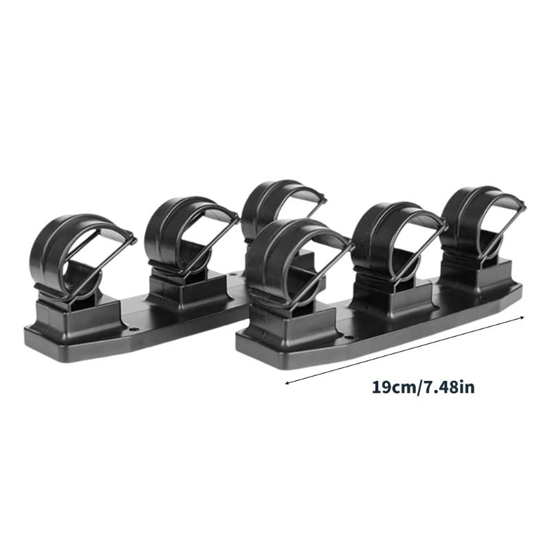 Light Weight Fishing Poles Rack Wall Mounted Fishing Rod Holder Horizontal Support 3 Rod Rack for Boats/Wall/Truck Bed