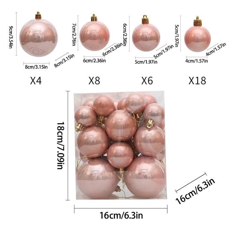 Festival Shatterproof Christmas Ornament Attractive Christmas Tree Hanging Sphere Ornament for Seasonal Display Decors