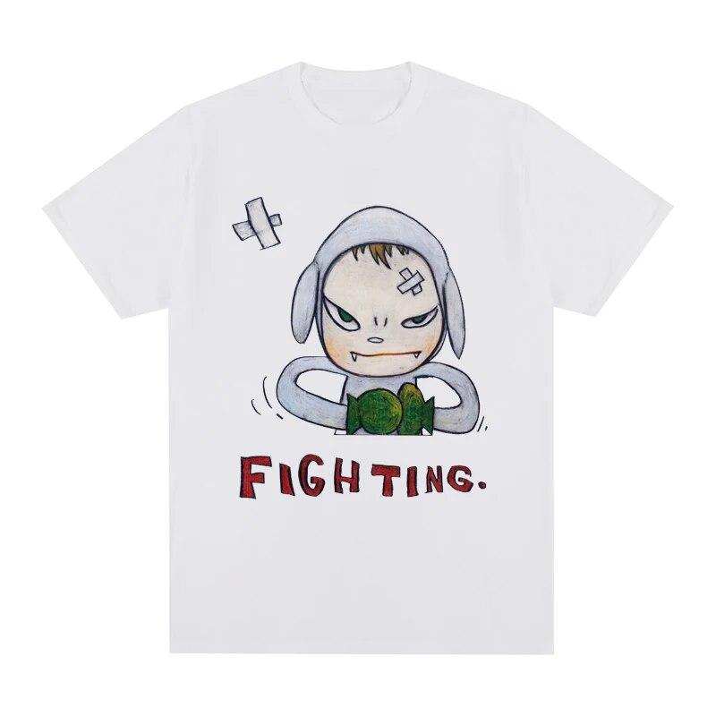 

Футболка Yoshitomo Nara Fight It Out, хлопковая футболка унисекс, новая футболка, женские топы