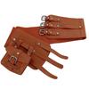 Triple Buckles Wide Waist Belt With Detachable Pouch For Women Girl Costume Accessories Corset Belt for Daily Formal