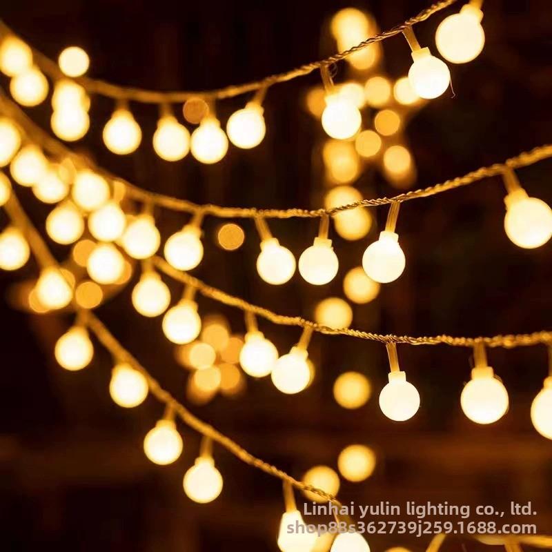 Luces LED decorativas para exterior, guirnalda de luces para camping, fiestas y Navidad