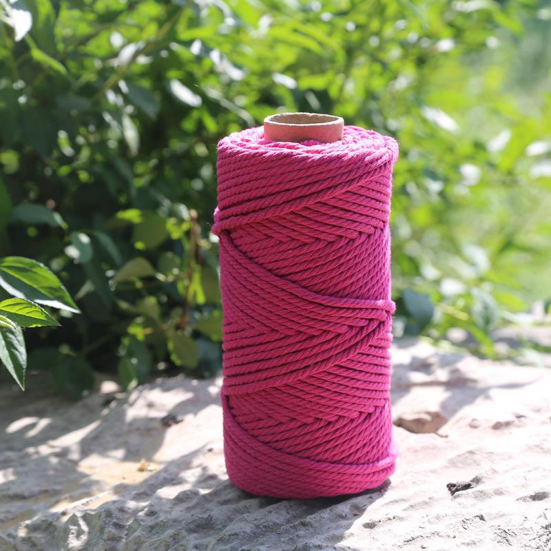 2 mm farbiges Baumwollfadenseil für selbstgemachte dekorative geflochtene Wandteppiche
