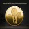 Russian Sexy Girl Gold-Plated Silver Coin Badge