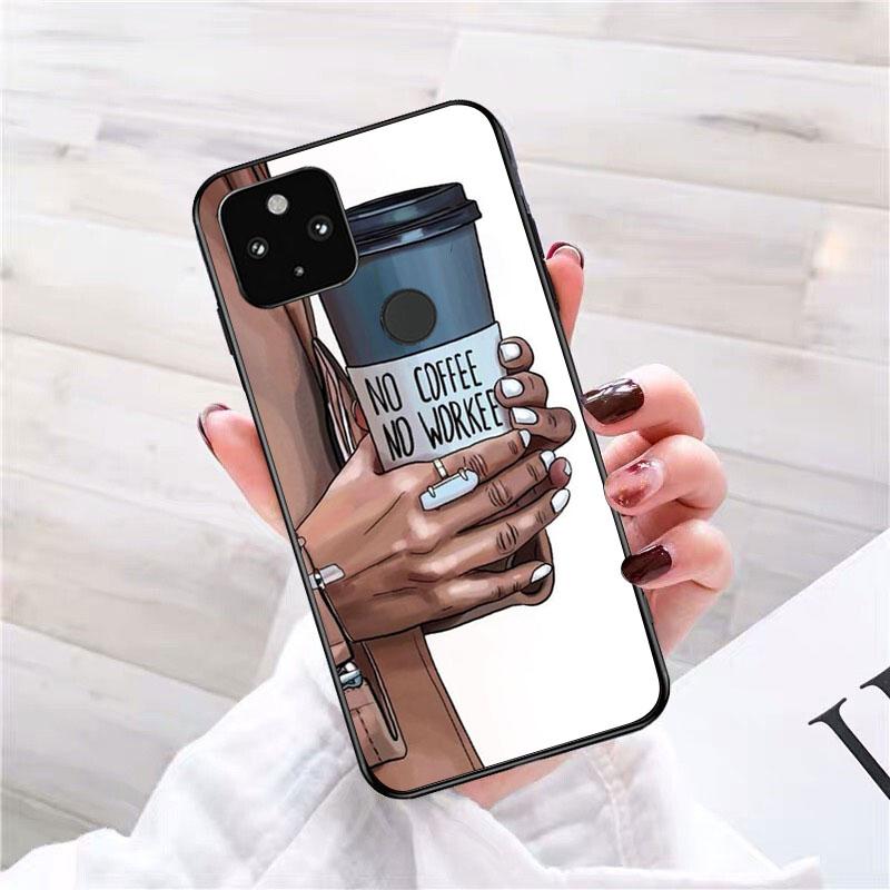OK, ale první pouzdro na telefon Coffee Girl pro Google Pixel 7 Pro 7 6A 6 Pro 5A 4A 3A Pixel 4 XL Pixel 5 6 4 3 XL 3A XL 2 XL