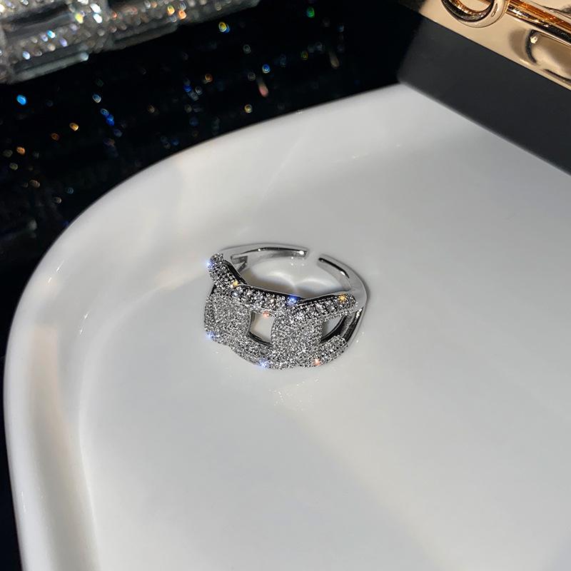 Love Ring Women'S Personality Fashion Opening Light Luxury Niche Design Temperament Women'S Index Finger Ring