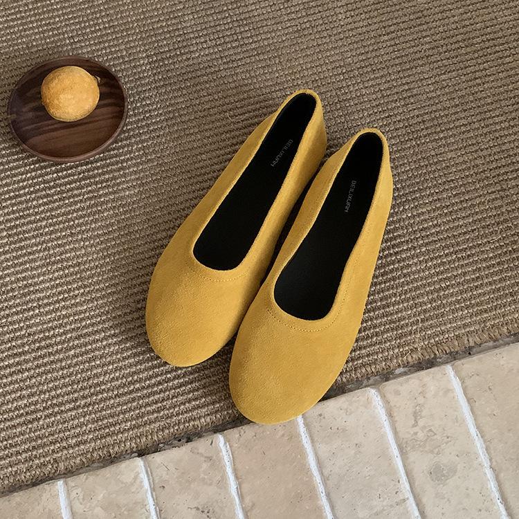 Soft-soled French Single Shoes Women's 2025 Autumn Fashion Flat-soled Evening Shoes with Skirts Mary Jane Doudou Shoes Tide