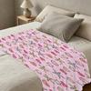 Ocean Theme Flannel Fleece Blanket: Soft Non-Pilling Warm Postpartum Home Blanket for Cozy Christmas & Halloween Use & Decor