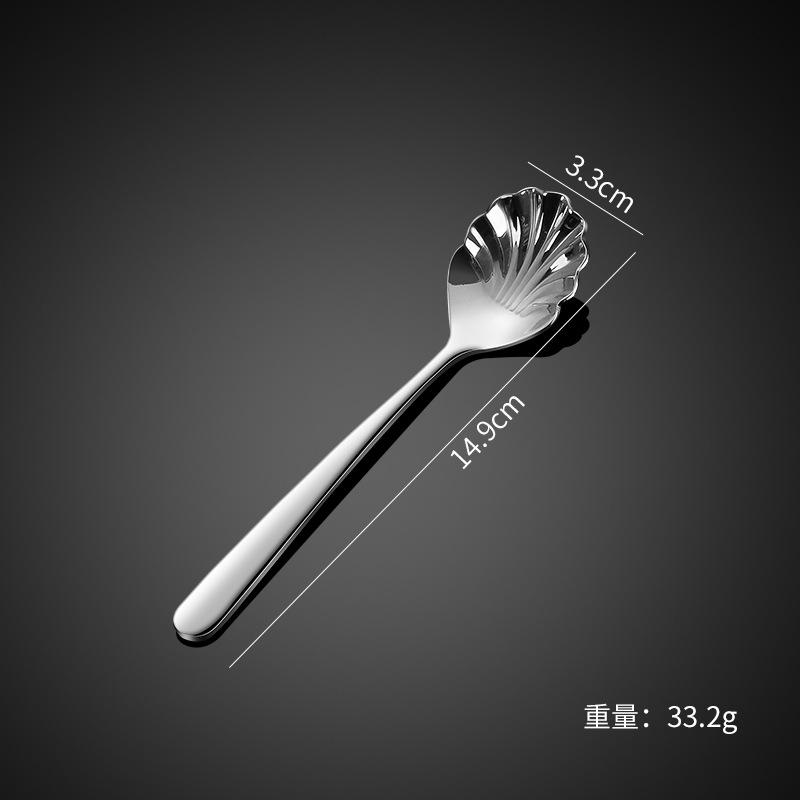 Thickened elegant 304 stainless steel tableware, knife, fork, spoon, steak set series, western coffee dessert spoon