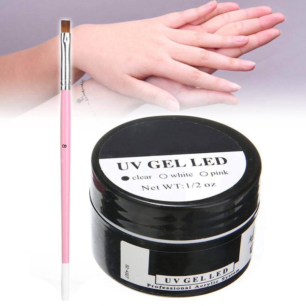 Pdtoweb 20ml UV Builder Gel Nail Art Extension Gel + Nail Art Brush Pen Manicure Tools