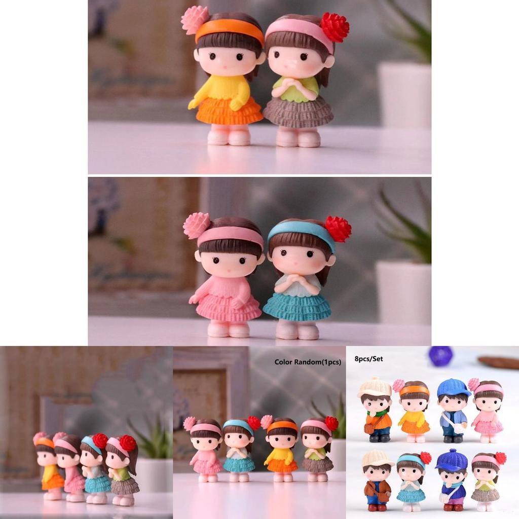 Delightful Mini Couple Figurines With Realistic Shapes For Enchanting Gardens