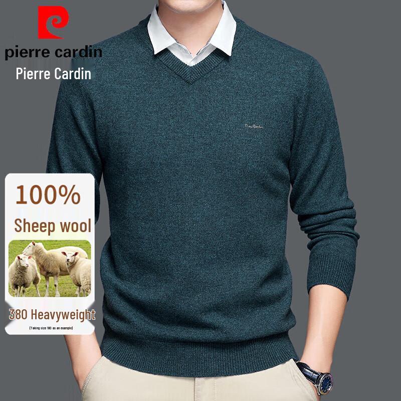Pierre Cardin Men's Pure 100% Wool V-Neck Sweater
