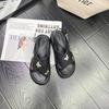 Butterfly buckle cross belt platform sandals women's new summer casual versatile flat beach Roman shoes