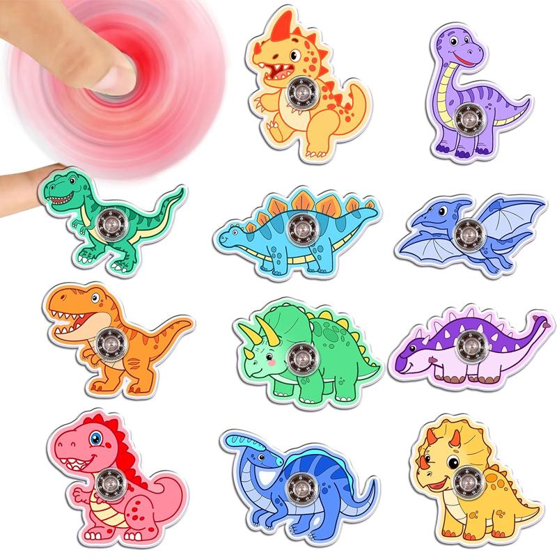 Toys Dinosaur Fidget Spinner Anxiety Stress Relief for Treasure Box Supplies Party Rewards Birthday Gifts Kids Boys Girls