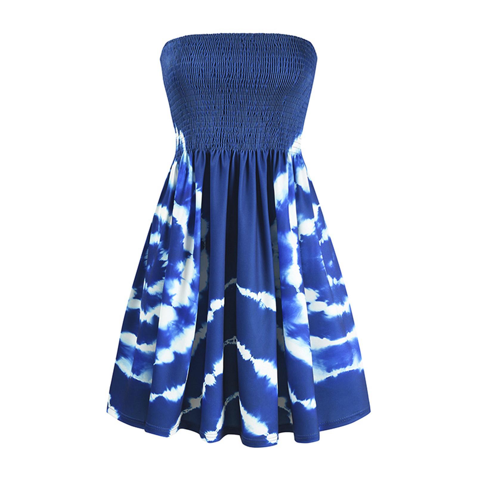 

Женское сексуальное модное платье трапециевидной формы без рукавов без бретелек длиной до колена XXL