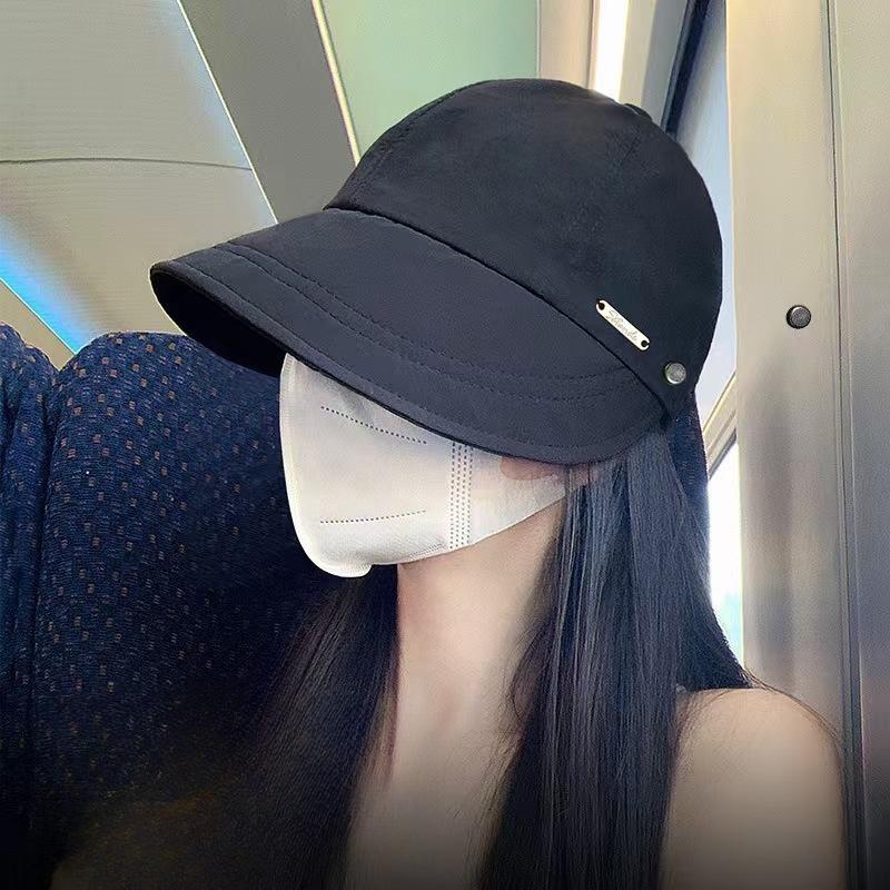 Ruth Same Bucket Hat Women's Summer Big Brim Face Protection Sun Protection UV Protection Fashion Versatile New Sun Hat