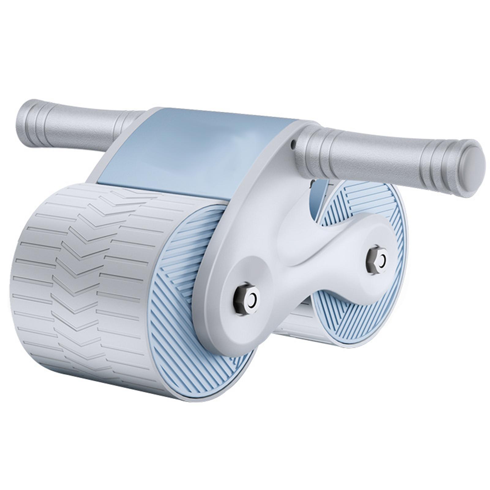 Abdominal Wheel Exerciser Dual Wheel Design Abdominal Fitness Wheel Automatic Rebound Anti-Slip for Bodybuilding Training