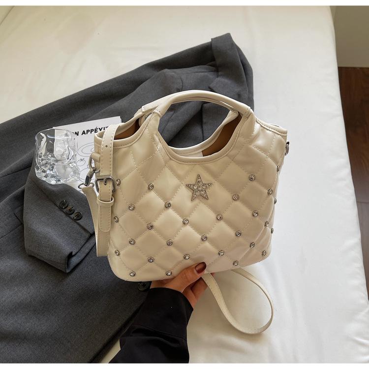 Ballet style rhombus chain handbag women's 2025 new niche single shoulder underarm bag fashionable versatile messenger bag