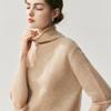 Women's Autumn/Winter Semi-High Neck Cashmere Silk Sweater