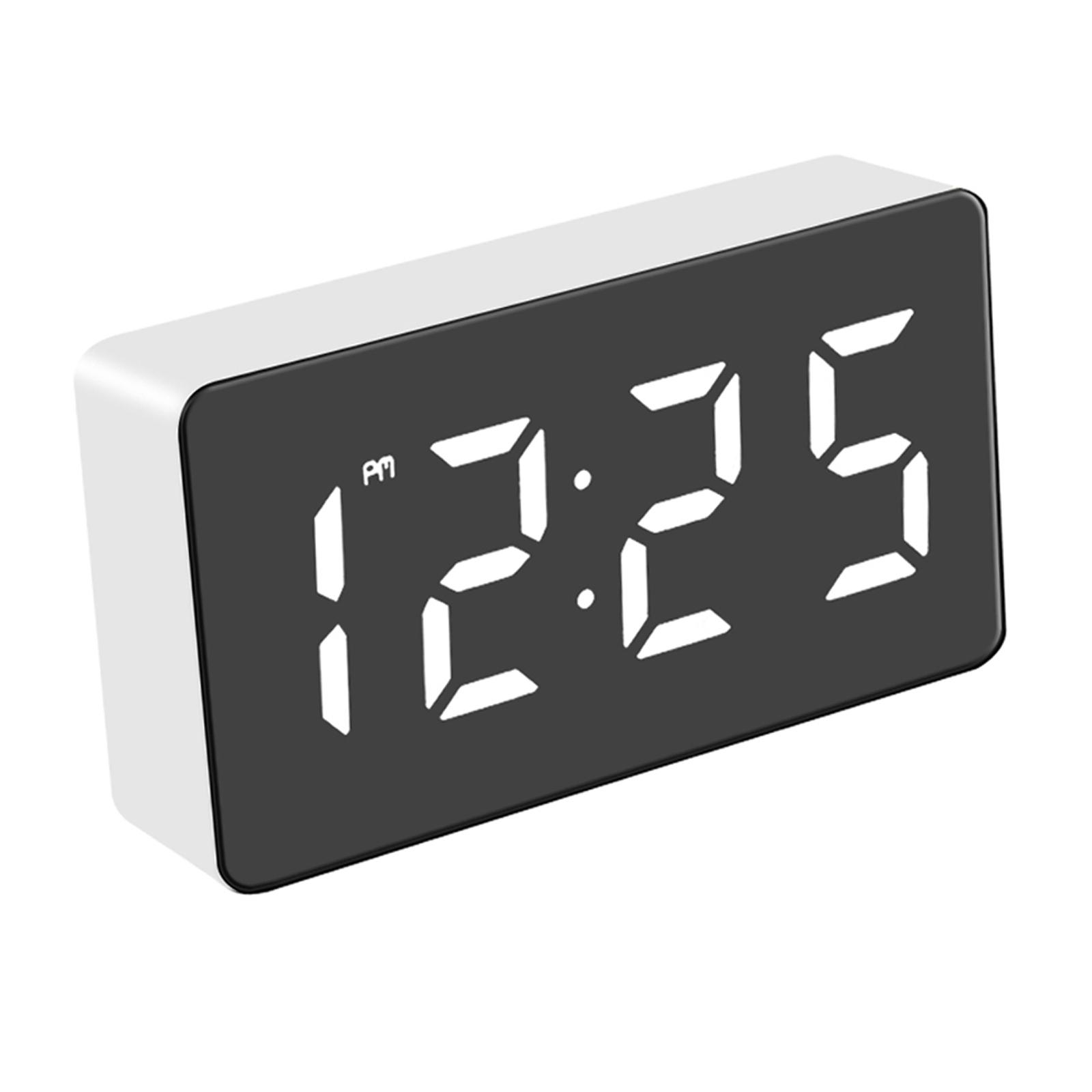 Multifunctional Clock Rechargeable Mirror Electronic Clock for Room, Bedside, Study, Bedroom, Birthday Gifts