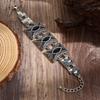Nepal Ethnic Style Vintage Silver Alloy Crystal Bracelet For Women Gift