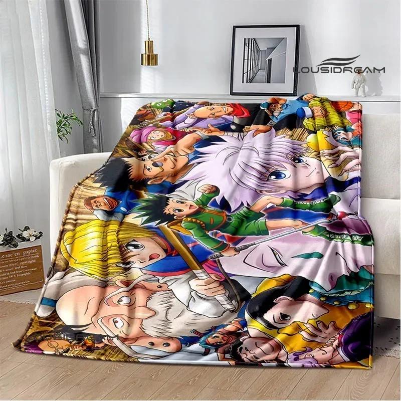 HUNTER×HUNTER Cartoon Printed blankets Picnic blanket Flange Warm blanket Home travel blankets bed linings birthday gift