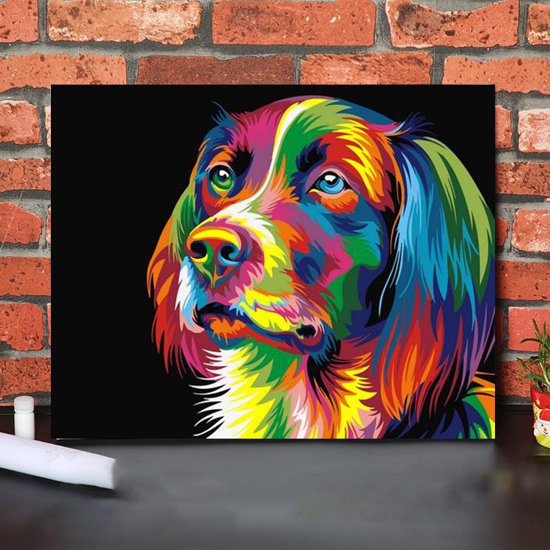 Vibrant Abstract Tiger And Lion Canvas Art For Modern Living Room Decor 40x30cm