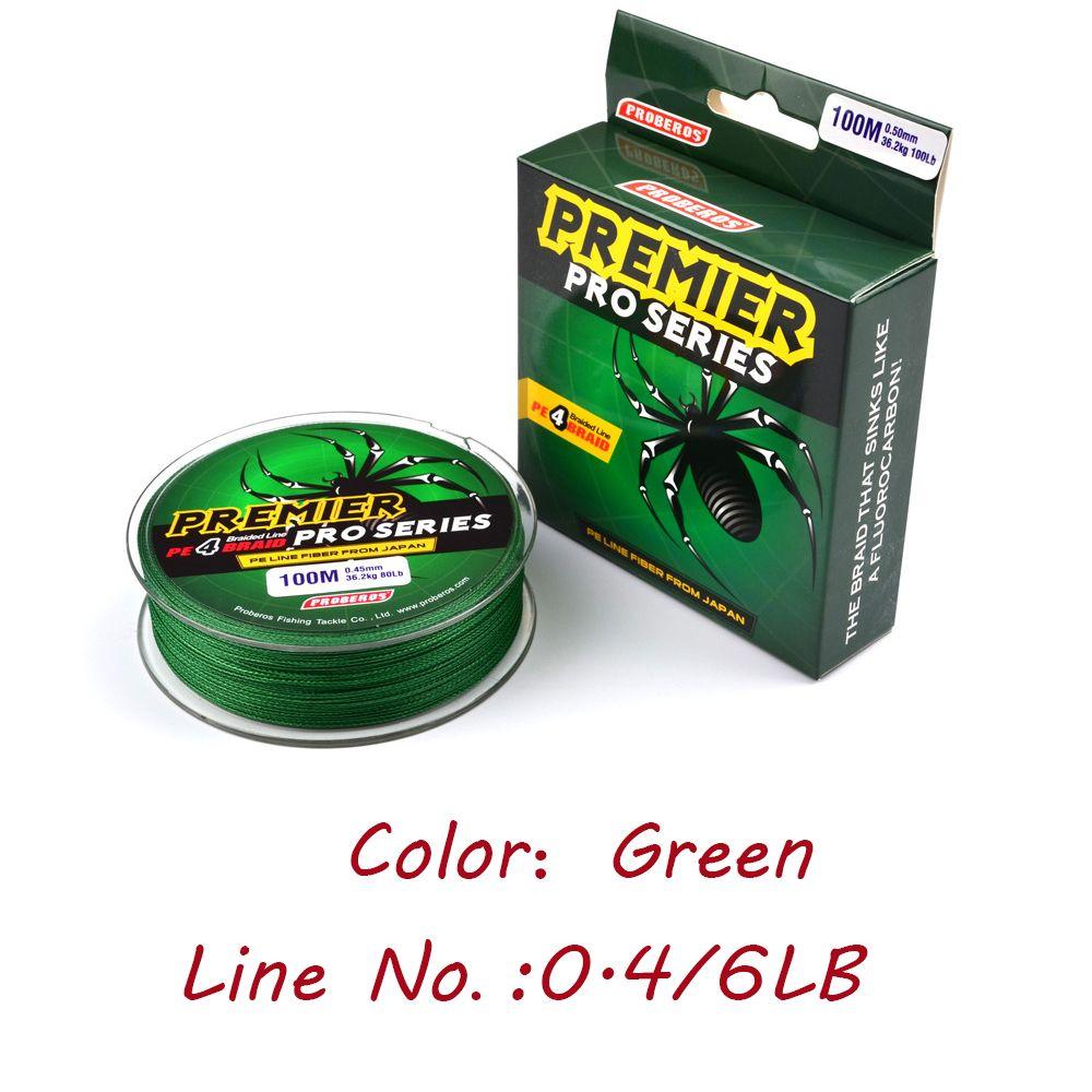 Portable PE Braided Rope Cord Multifilament Thread Tackle Wire Sea Fishing Line 4 Stands