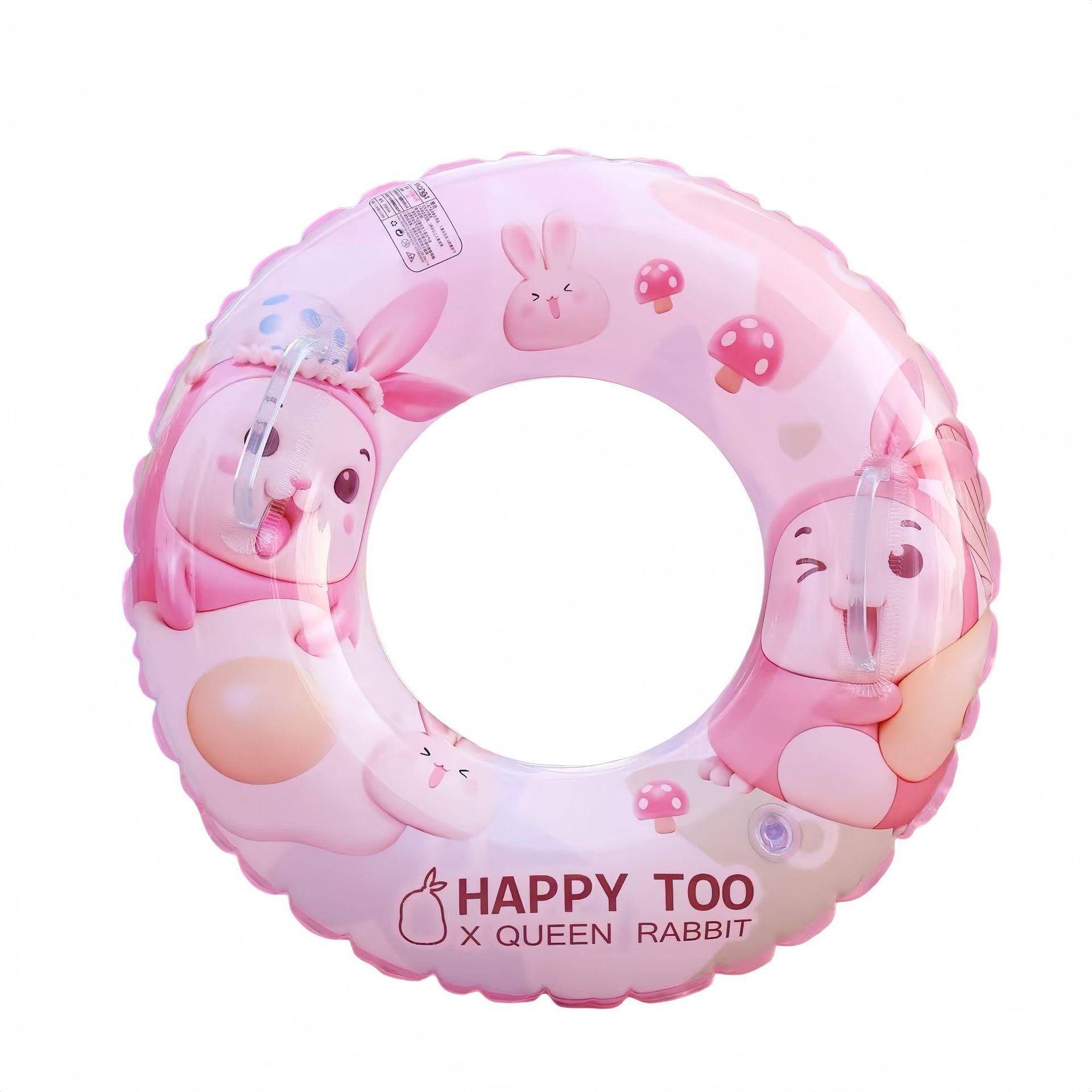 

Дитячий та Дорослий Надувний Плавальний Круг - Екологічний, Потовщений Дизайн Під Пахвами, Унісекс. Wacky Rabbit (with handle)