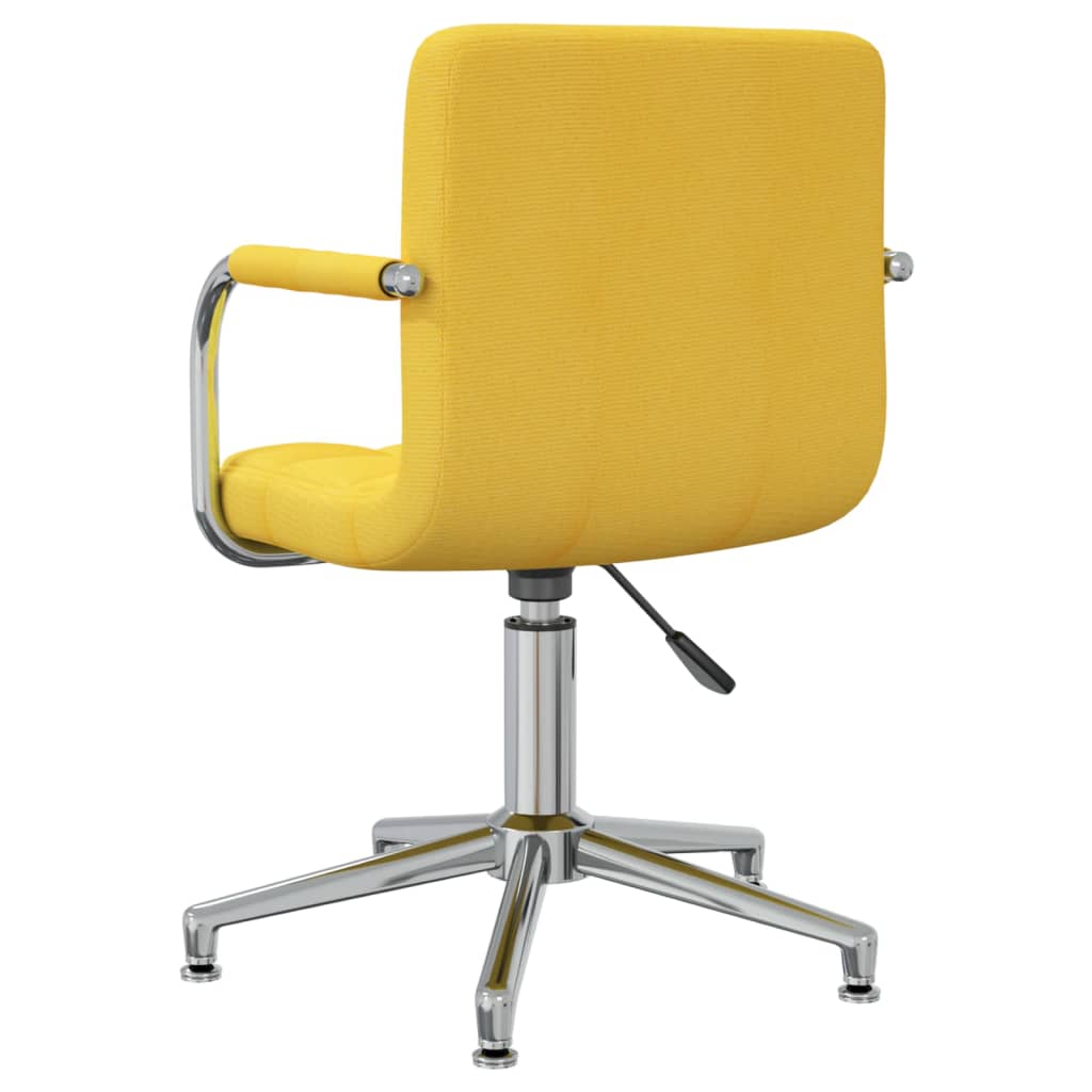 Dining Chair Swivel Mustard Yellow Fabric