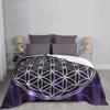 Flower Of Life Sacred Geometry Blanket Flannel Fleece Geometric Pattern Mandala Throw Blankets for Travel Bedding Couch Quilt