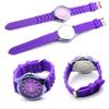 Uformell silikonklokke Jelly Band Flower Dial Sports Style Watch Dame Quartz Watch