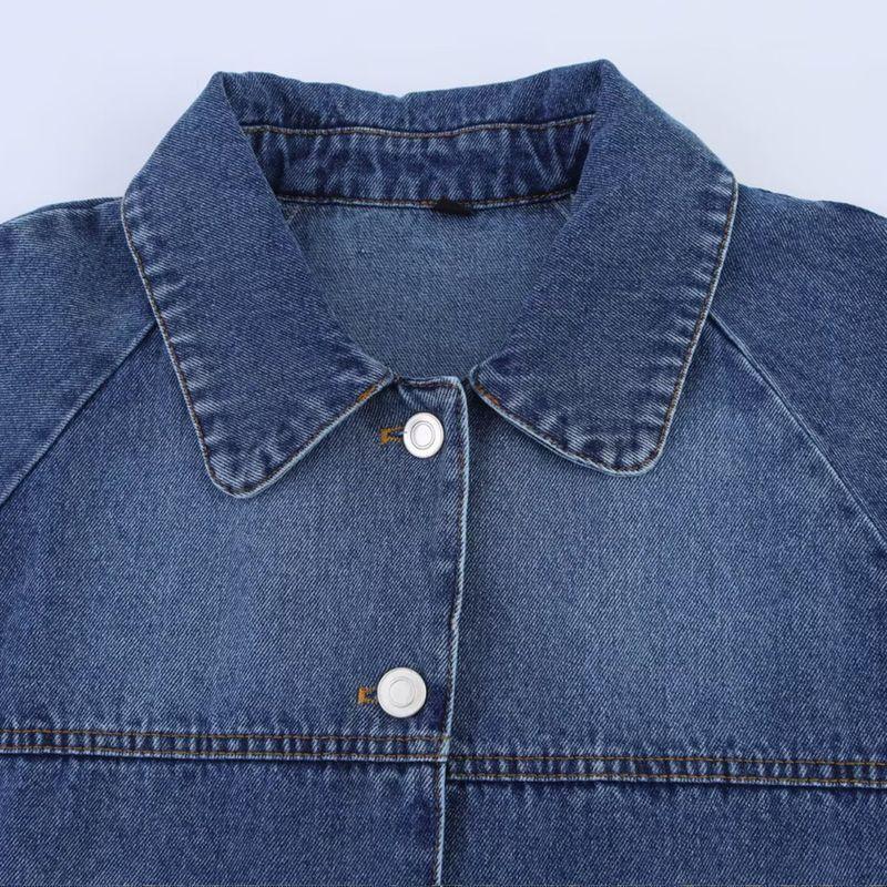 Kaslead New Women Clothes Western Style Fashion Cape Style Denim Jacket 8727070