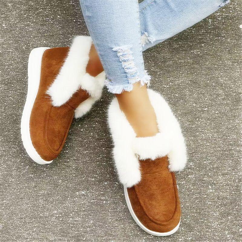 Size 35-43 spot casual snow shoes 2025 autumn and winter new low-top velvet men's and women's foot cotton shoes