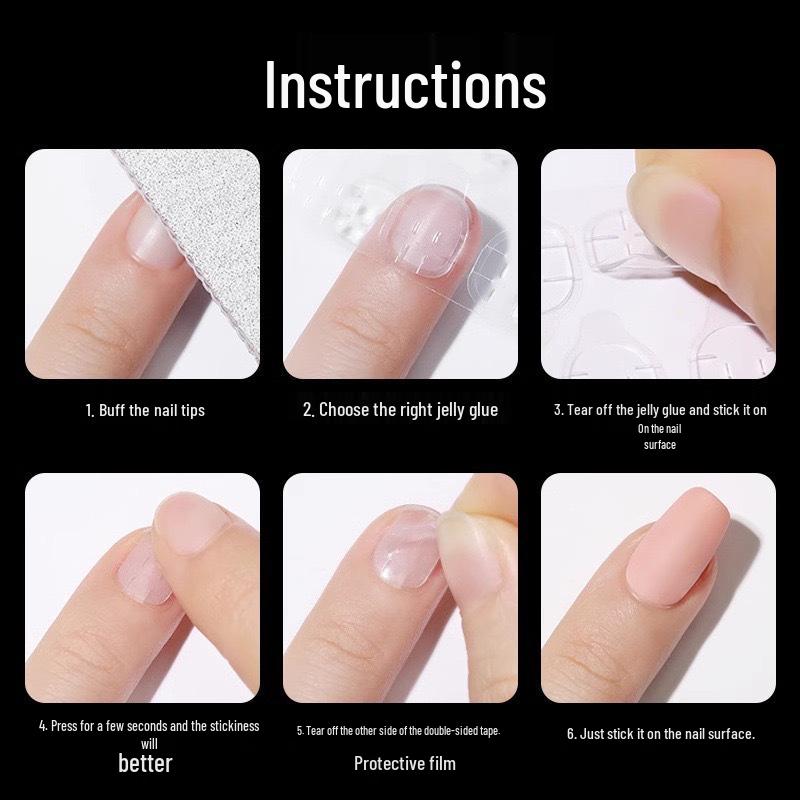 Children's High Viscosity Removable Nail Stickers with Transparent Jelly Glue