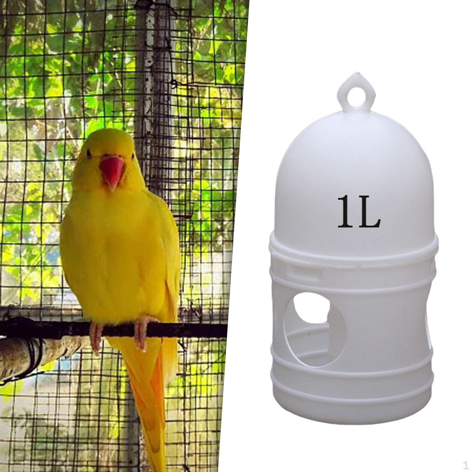 

Water Dispenser Birds Waterer Container, Feeder for Zoo Home Feeding Supplies, Drinker білий